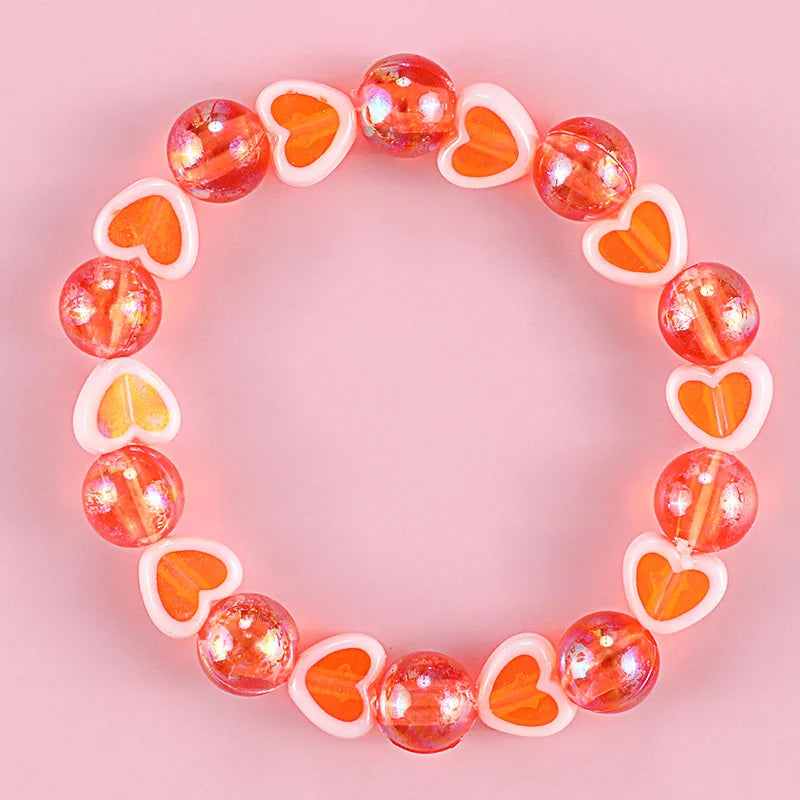 Cute Heart Star Charm Bracelet for Girls | Friendship Beaded Jewelry | USA