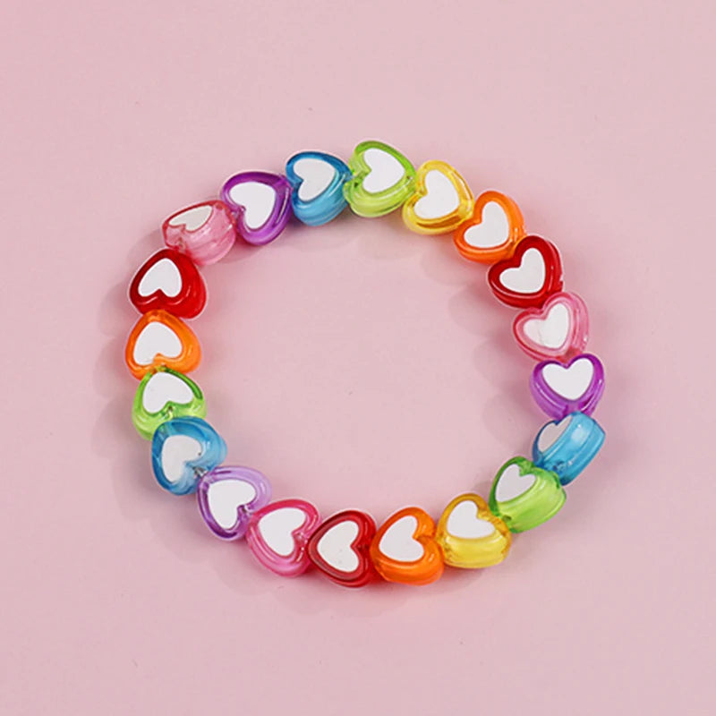 Cute Heart Star Charm Bracelet for Girls | Friendship Beaded Jewelry | USA