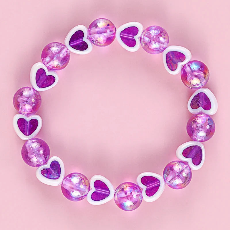 Cute Heart Star Charm Bracelet for Girls | Friendship Beaded Jewelry | USA
