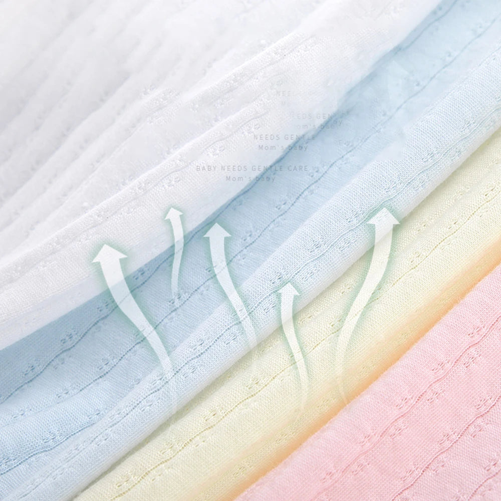 Baby Thin Summer Jumpsuit Clothes Short Sleeve Romper Boy Newborn Solid Girl Sleep Gown Infant Organic Cotton Rompers