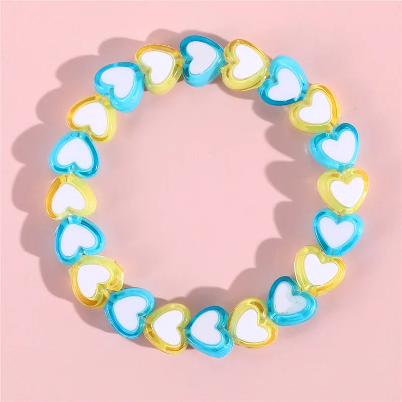 Cute Heart Star Charm Bracelet for Girls | Friendship Beaded Jewelry | USA