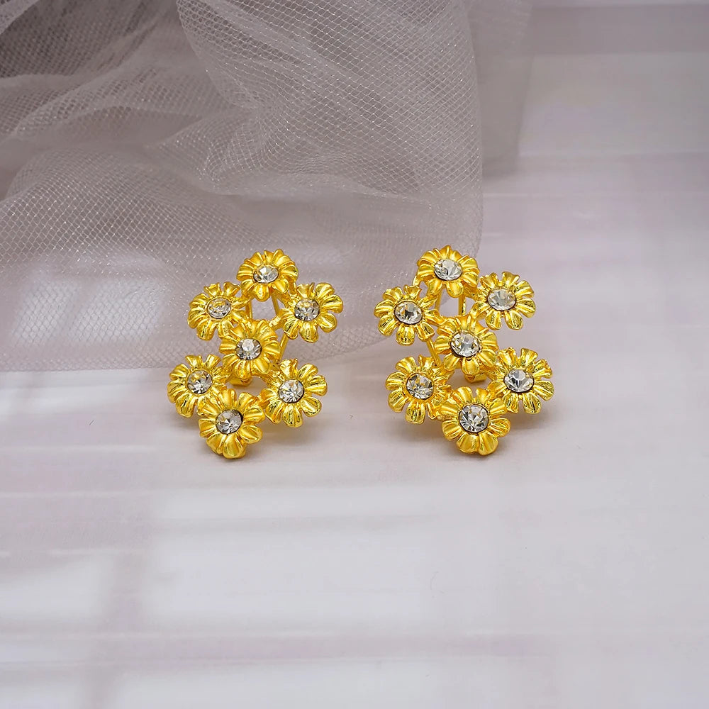 Dubai Gold Jewelry Set for Women | African Wedding Bridal 4-Piece Set | USA Australia