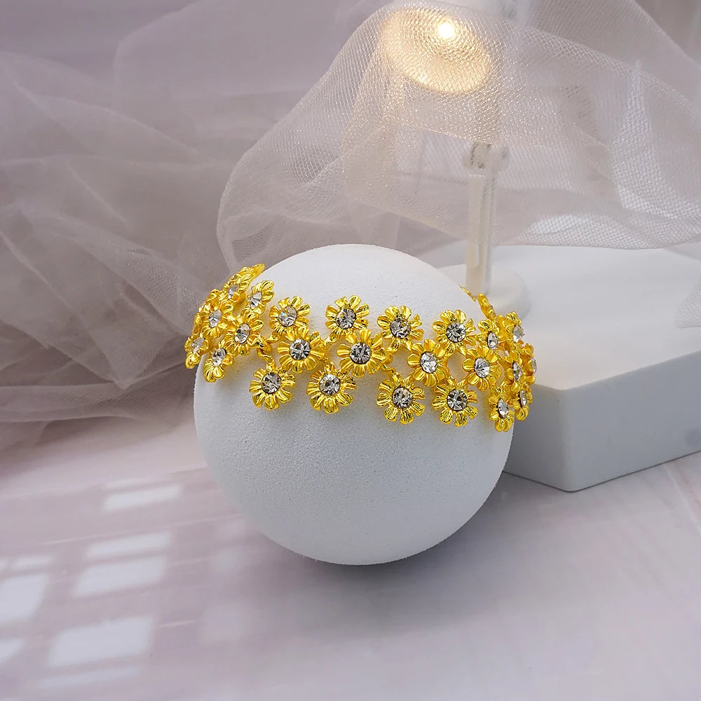 Dubai Gold Jewelry Set for Women | African Wedding Bridal 4-Piece Set | USA Australia