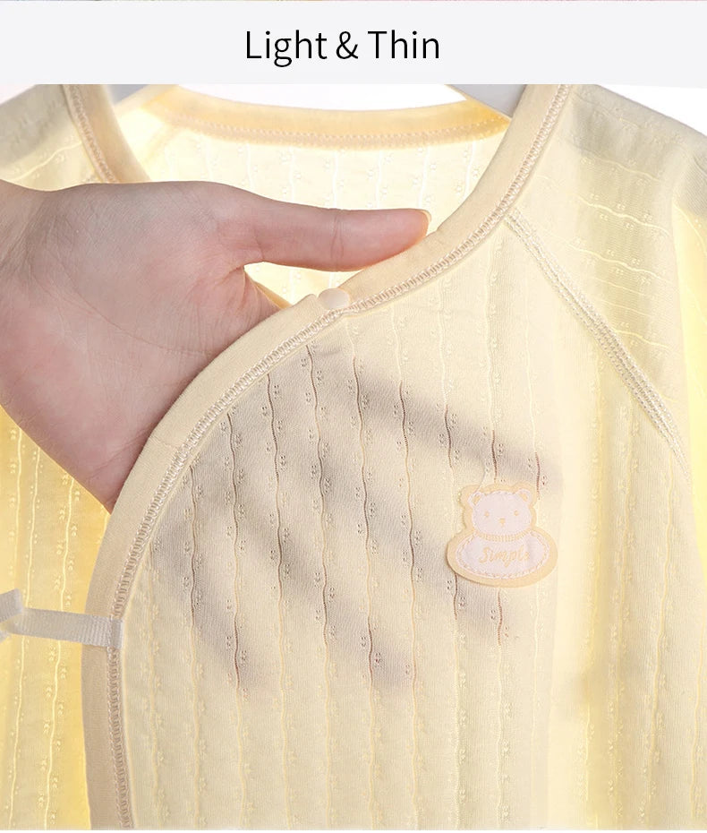 Baby Thin Summer Jumpsuit Clothes Short Sleeve Romper Boy Newborn Solid Girl Sleep Gown Infant Organic Cotton Rompers