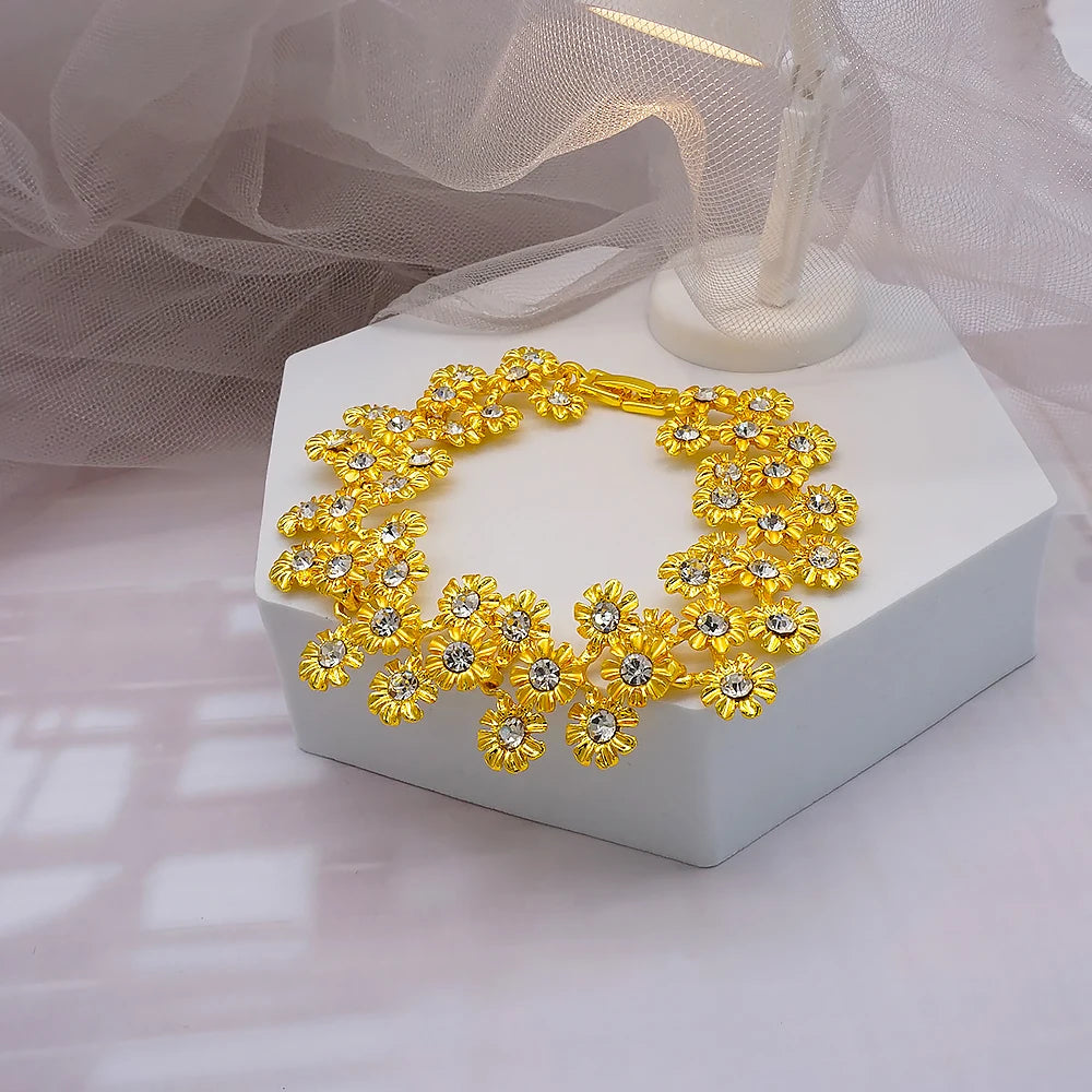 Dubai Gold Jewelry Set for Women | African Wedding Bridal 4-Piece Set | USA Australia