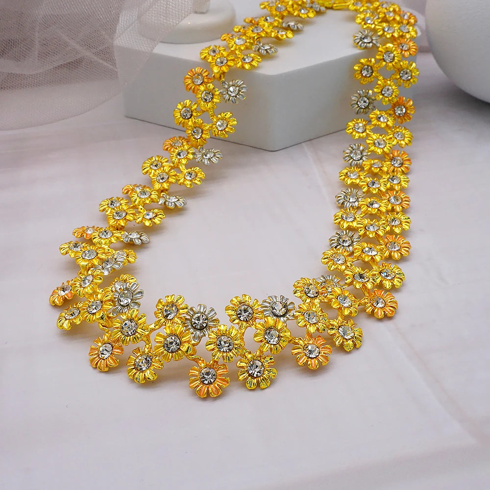 Dubai Gold Jewelry Set for Women | African Wedding Bridal 4-Piece Set | USA Australia