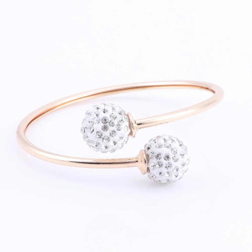 Gold Wedding Jewelry Set for Women | Bridal Necklace Earrings Bracelet Ring | USA Australia