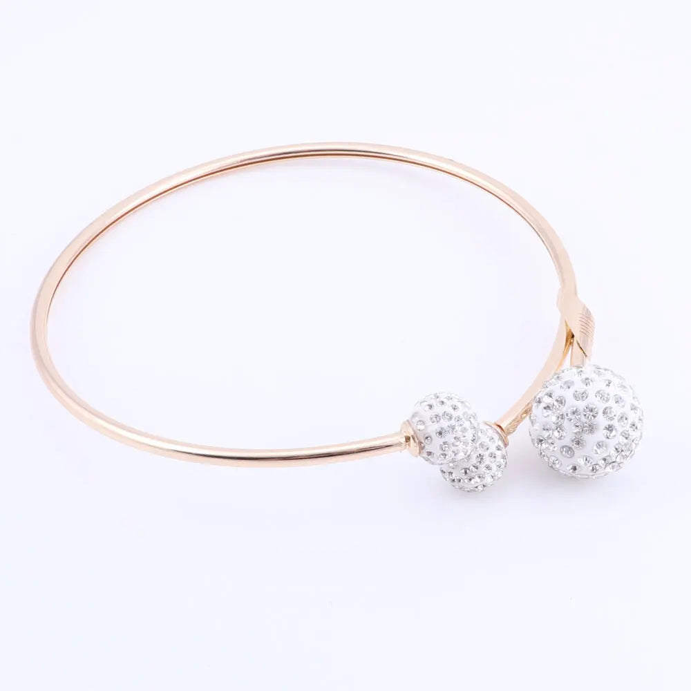 Gold Wedding Jewelry Set for Women | Bridal Necklace Earrings Bracelet Ring | USA Australia