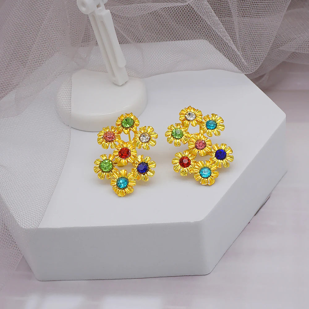 Dubai Gold Jewelry Set for Women | African Wedding Bridal 4-Piece Set | USA Australia