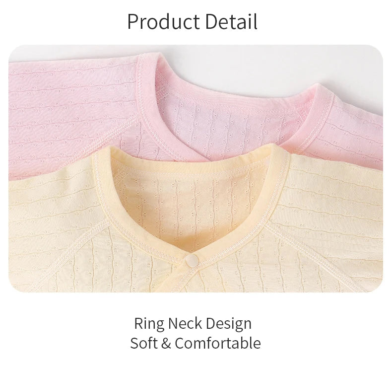 Baby Thin Summer Jumpsuit Clothes Short Sleeve Romper Boy Newborn Solid Girl Sleep Gown Infant Organic Cotton Rompers