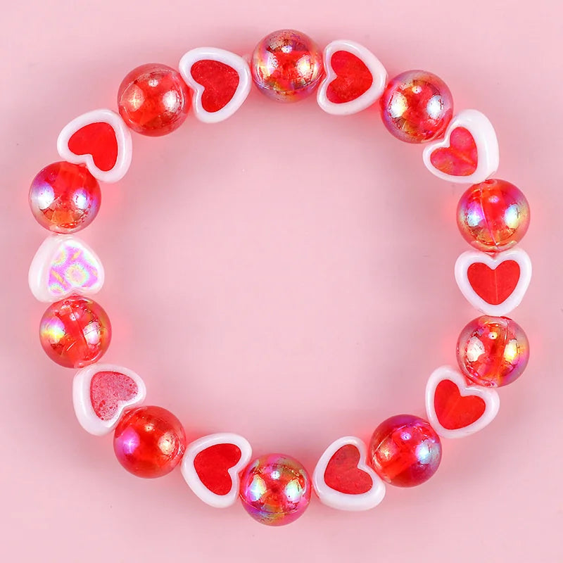 Cute Heart Star Charm Bracelet for Girls | Friendship Beaded Jewelry | USA