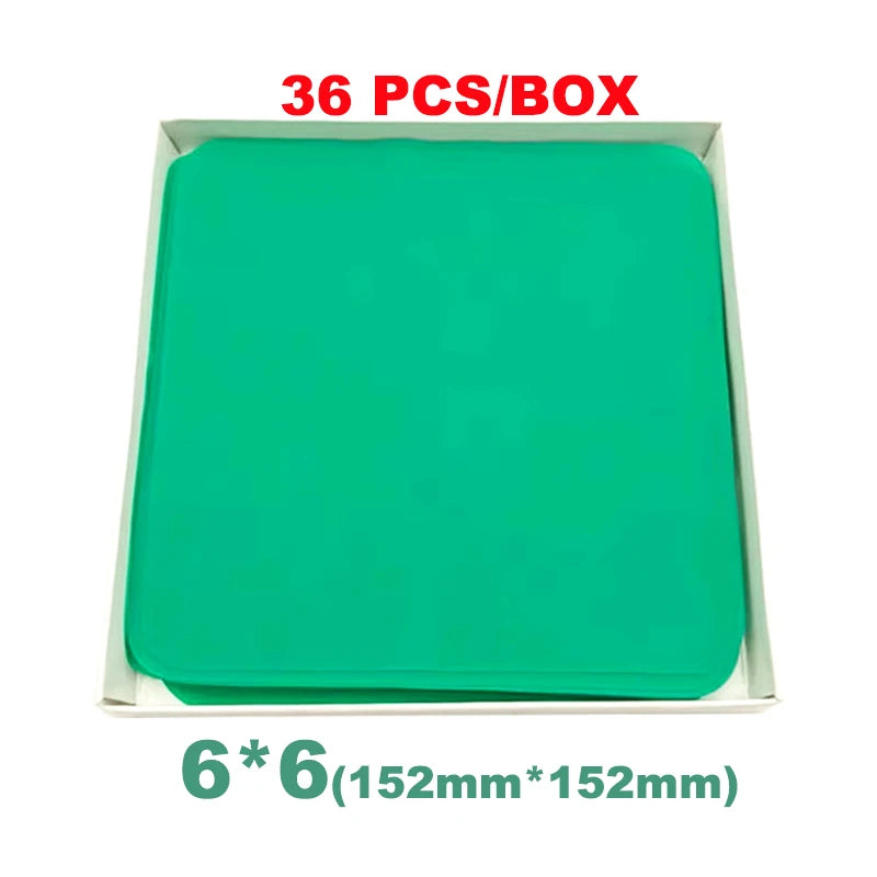 36/52 PCS/Box Dental Rubber Dam Sheet Natural Latex Rubber Barrier Dams 5*5" 6*6" for Kids Adults Teeth Whitening Materials
