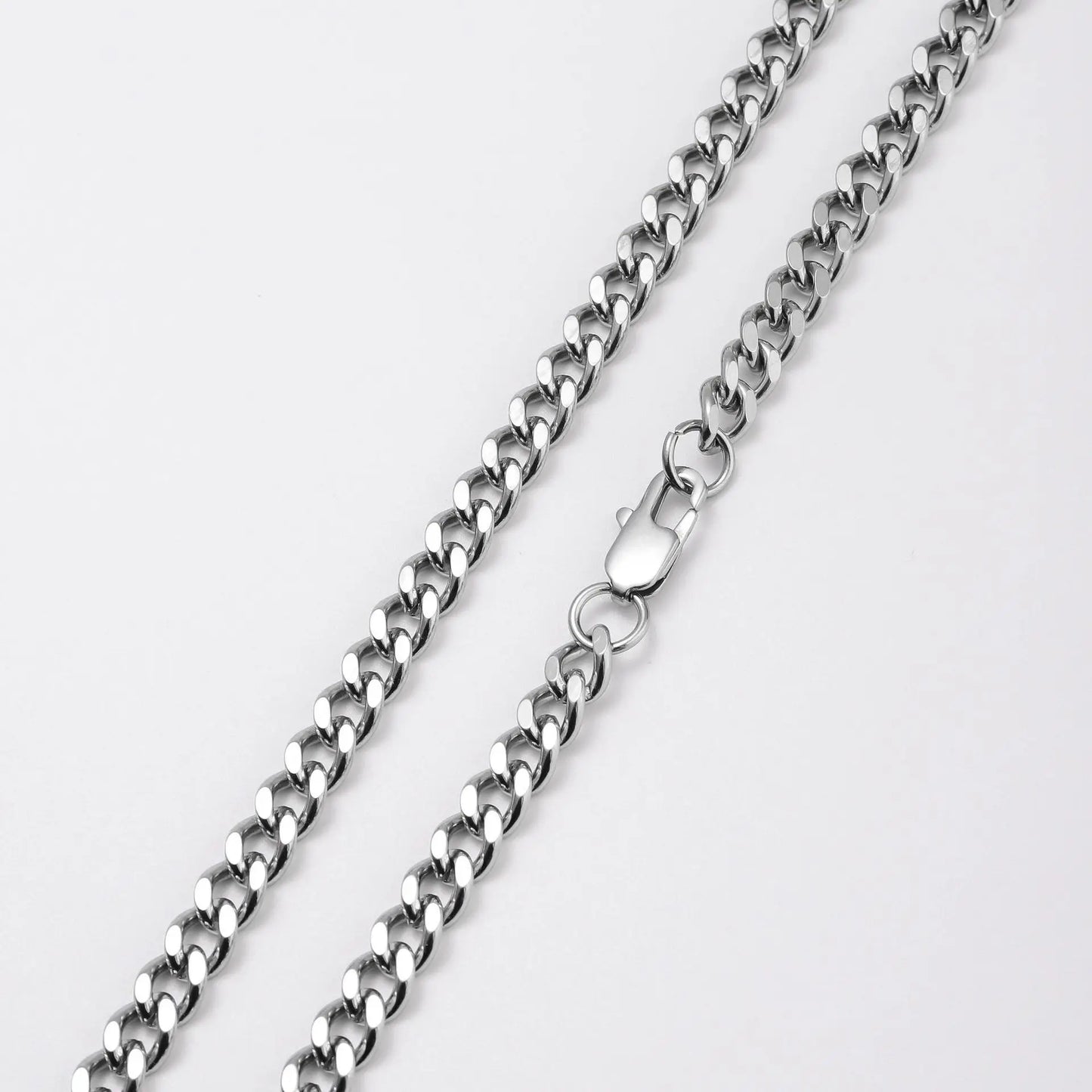 Punk Cuban Chain Necklace | Stainless Steel Curb Link Choker | Women Men | USA
