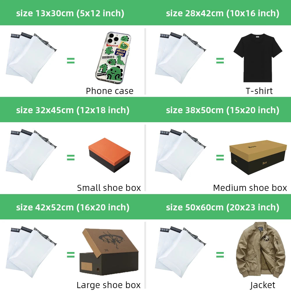 Shipping Bags Bulk Pack | Self Adhesive Mailing Envelopes | 10-100 Pcs | USA