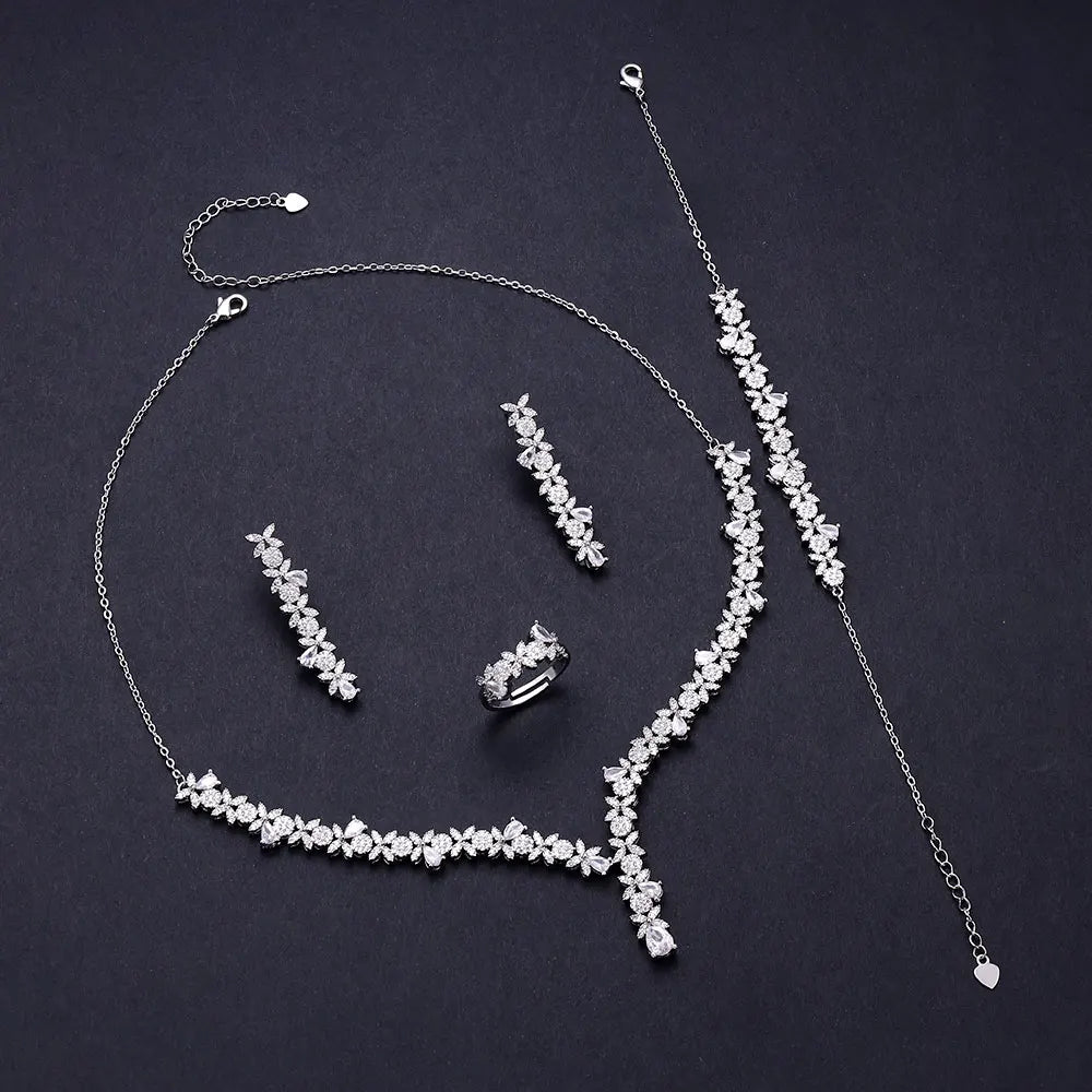 wholesale UAE Bridal Jewelry Sets New Fashion Dubai Jewelry Set For Women Wedding Party Accessories Design