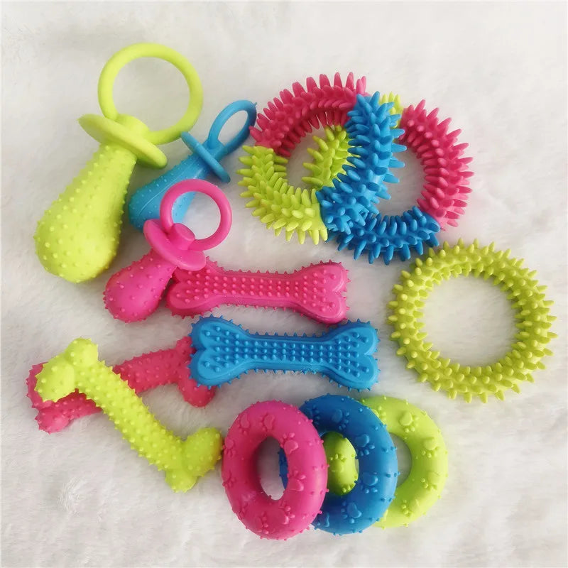 Durable Rubber Dental Teeth Care Dog Toys for Small Dogs Indestructible Dog Toy Teeth Cleaning Chew Training Toys Pet Supplies