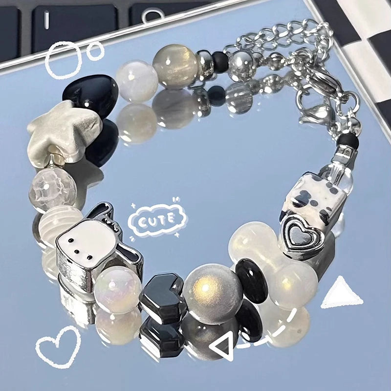 Hello Kitty Sanrio Bracelet | Cute Bell Beaded Charm | Women's Fashion | USA