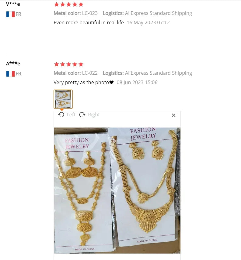 Luxury Dubai Gold Wedding Jewelry Set | African Bridal Gift 4-Piece | USA Australia