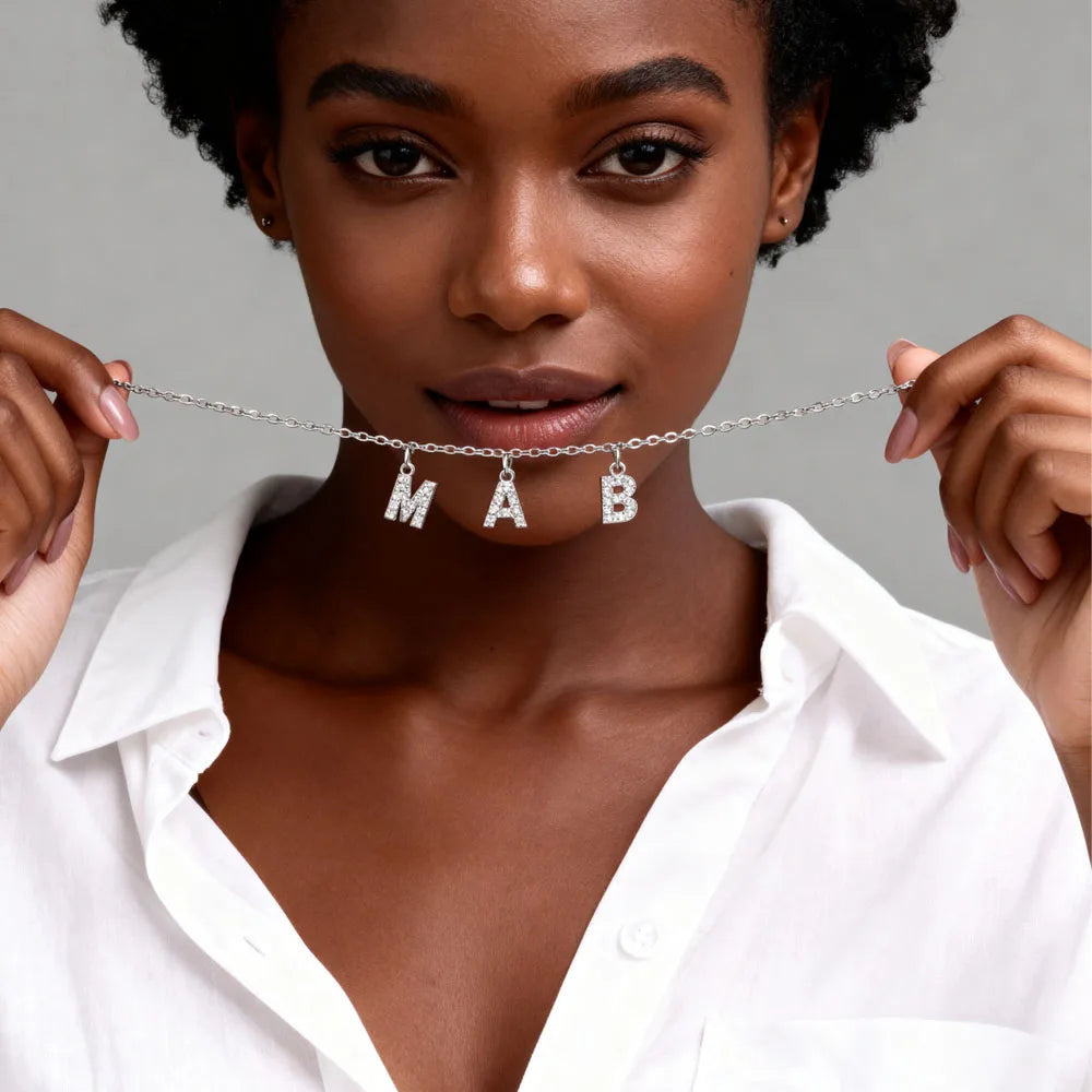 Custom Name Necklace with Initial | Personalized Letter Pendant | USA Australia
