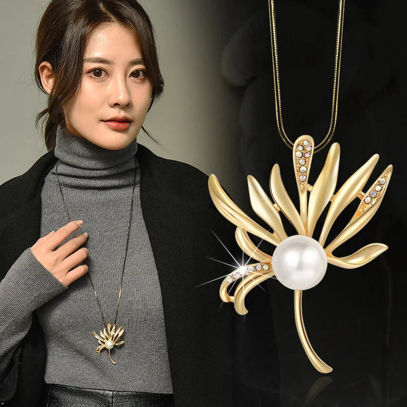 Vintage Crystal Sweater Chain 2025 | Water Drop Long Necklace | Wedding Party