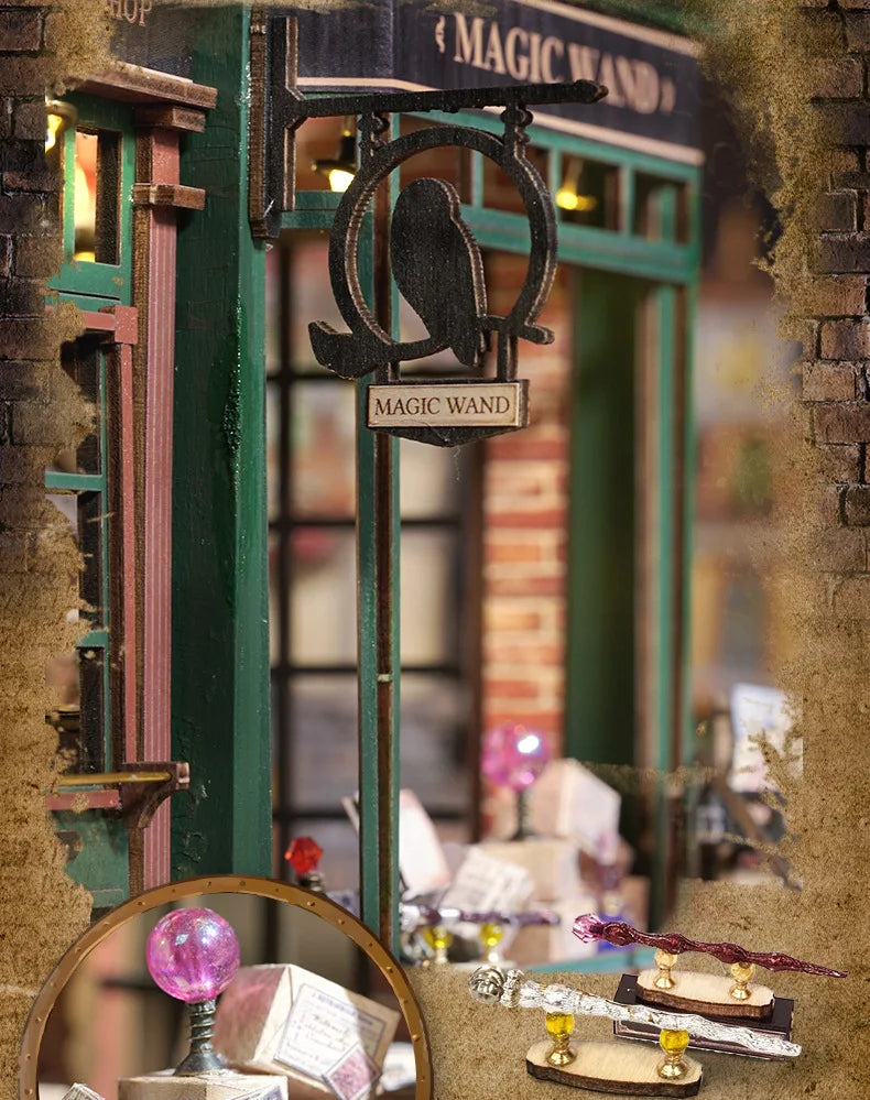 DIY Wooden Dollhouse Miniature | Magic Shop Retro Home Model | USA Australia