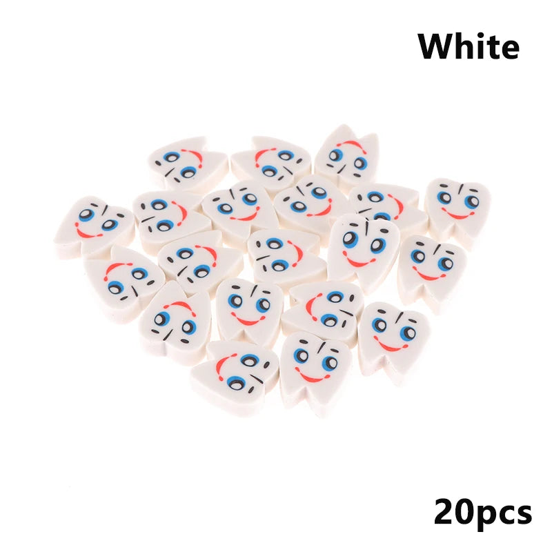 20 Pcs/Bag Molar Shaped Tooth Rubber Erasers Dentist Dental Clinic School Gift Student Rubber