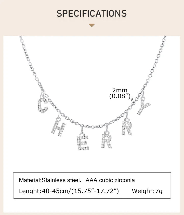Custom Name Necklace with Initial | Personalized Letter Pendant | USA Australia