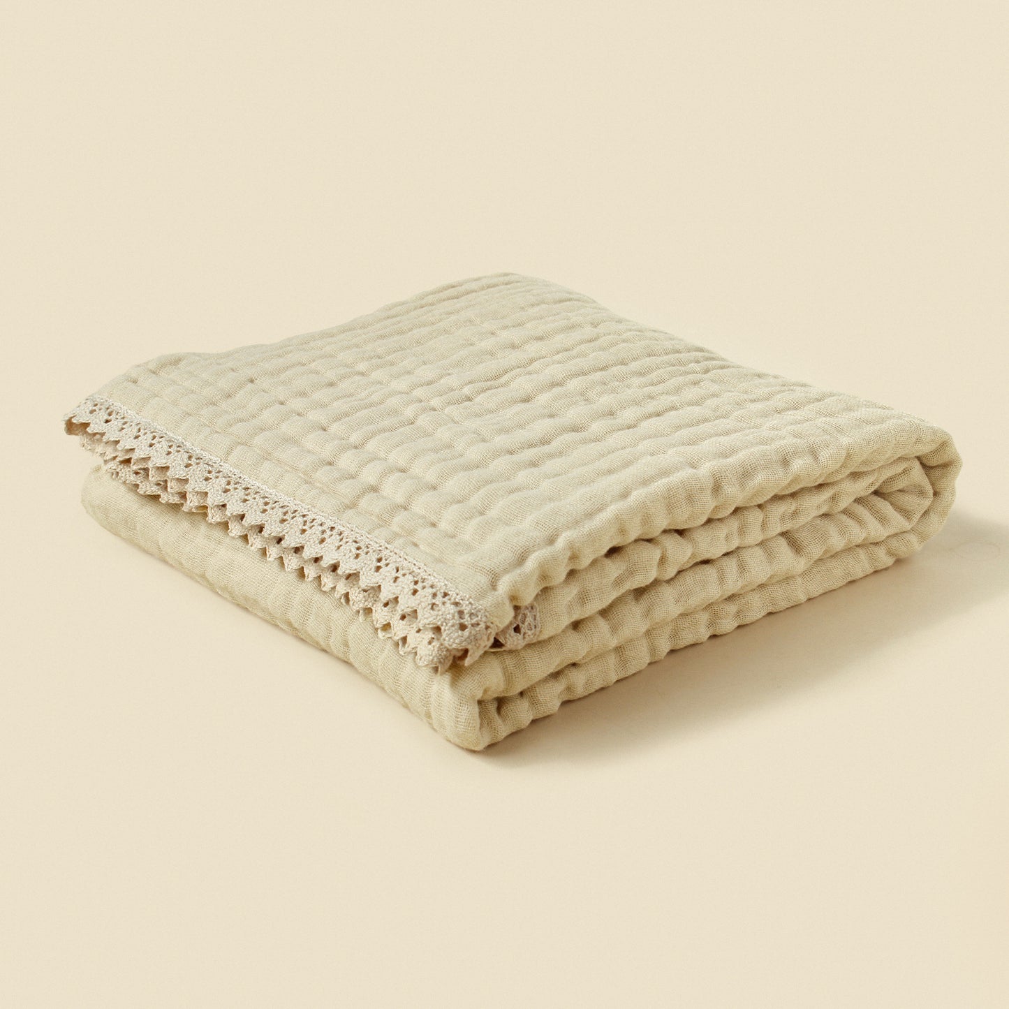 Organic Bamboo Cotton Baby Blanket - 6-Layer Muslin Swaddle