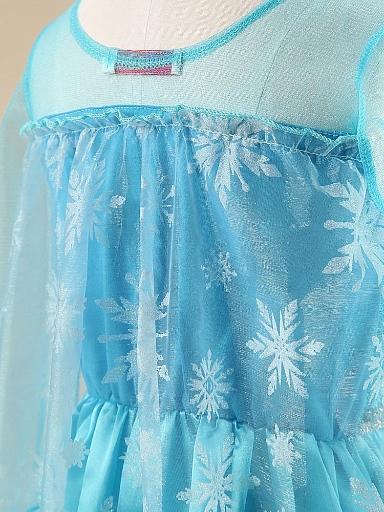 Girls Snow Queen Elsa Costume | Frozen Princess Dress 2025 | Carnival Party | USA