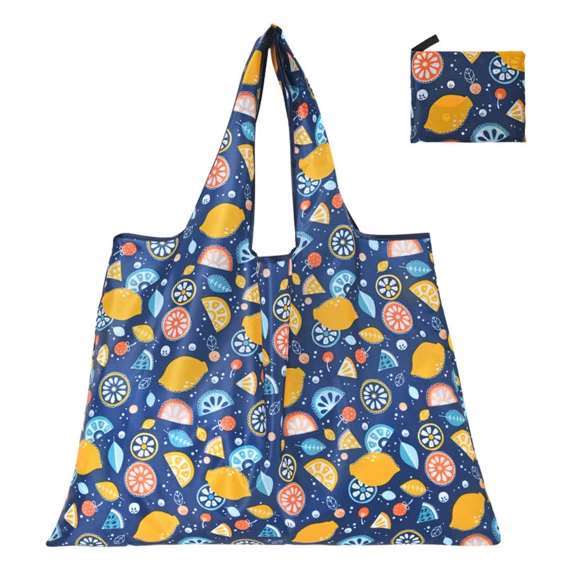Animal Pattern Folding Shopping Bag | Reusable Eco Tote | Cat & Panda | USA