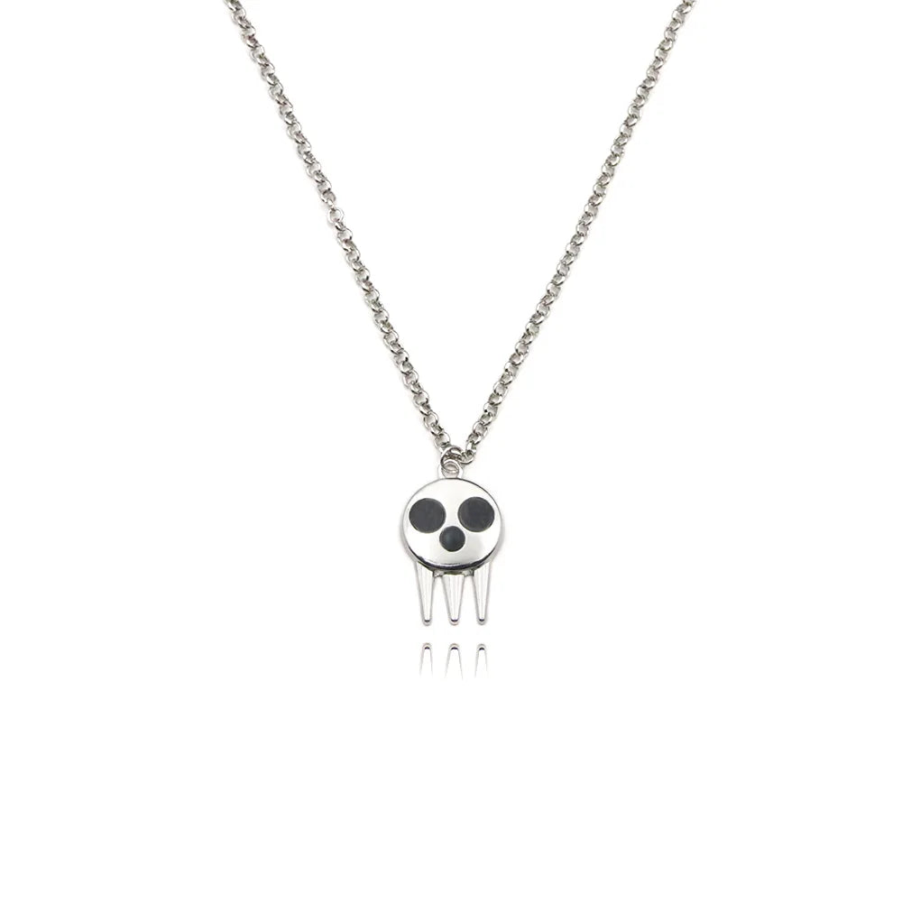 Soul Eater Skull Logo Necklace | Death the Kid Cosplay | Anime Jewelry
