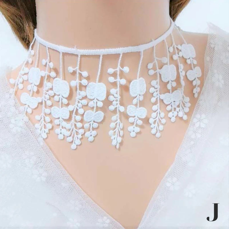 Vintage Gothic Tattoo Lace Choker | Black Crystal Pendant | Boho Jewelry | USA
