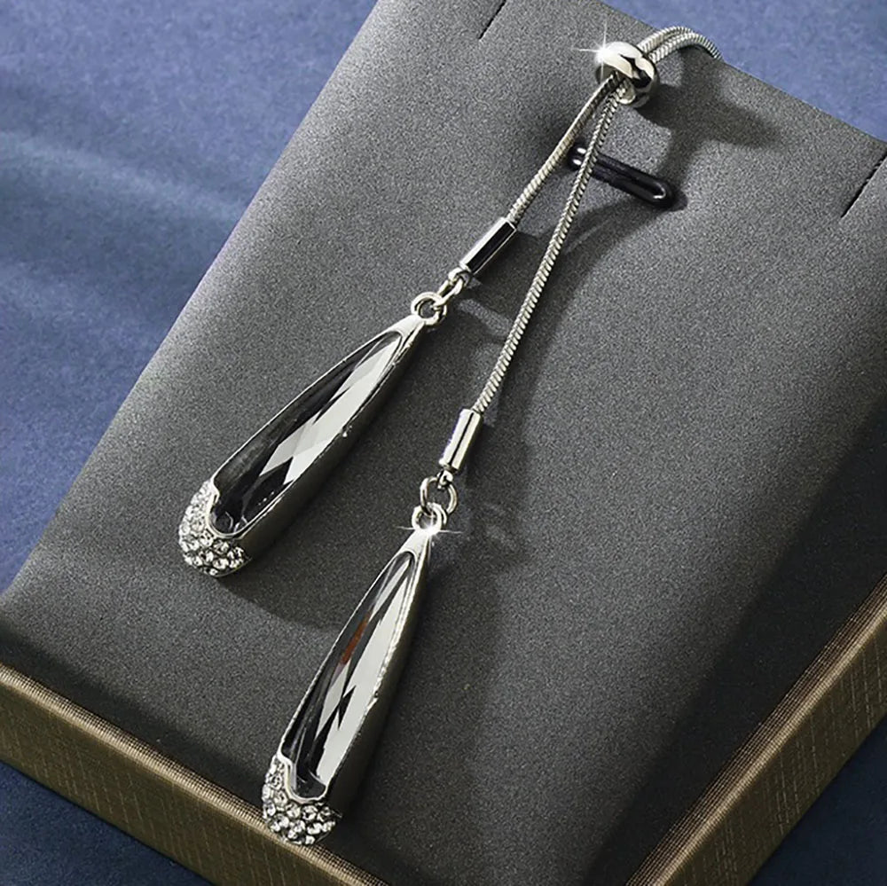Vintage Crystal Sweater Chain 2025 | Water Drop Long Necklace | Wedding Party