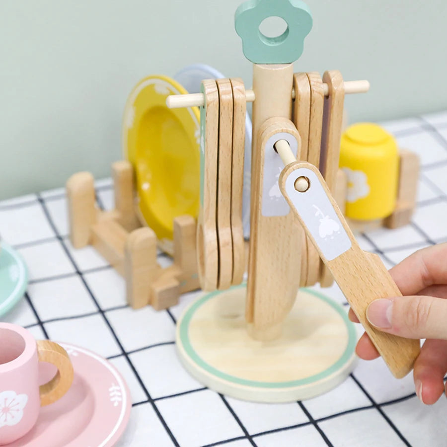 Wooden Kitchen Play Set | Educational Pretend Play Toy for Kids | USA Australia