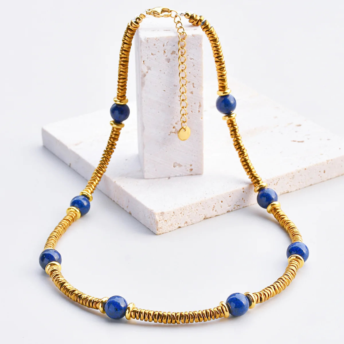 Natural Stone Beaded Bracelet | Colorful Bohemian Gold Chain | Women | USA