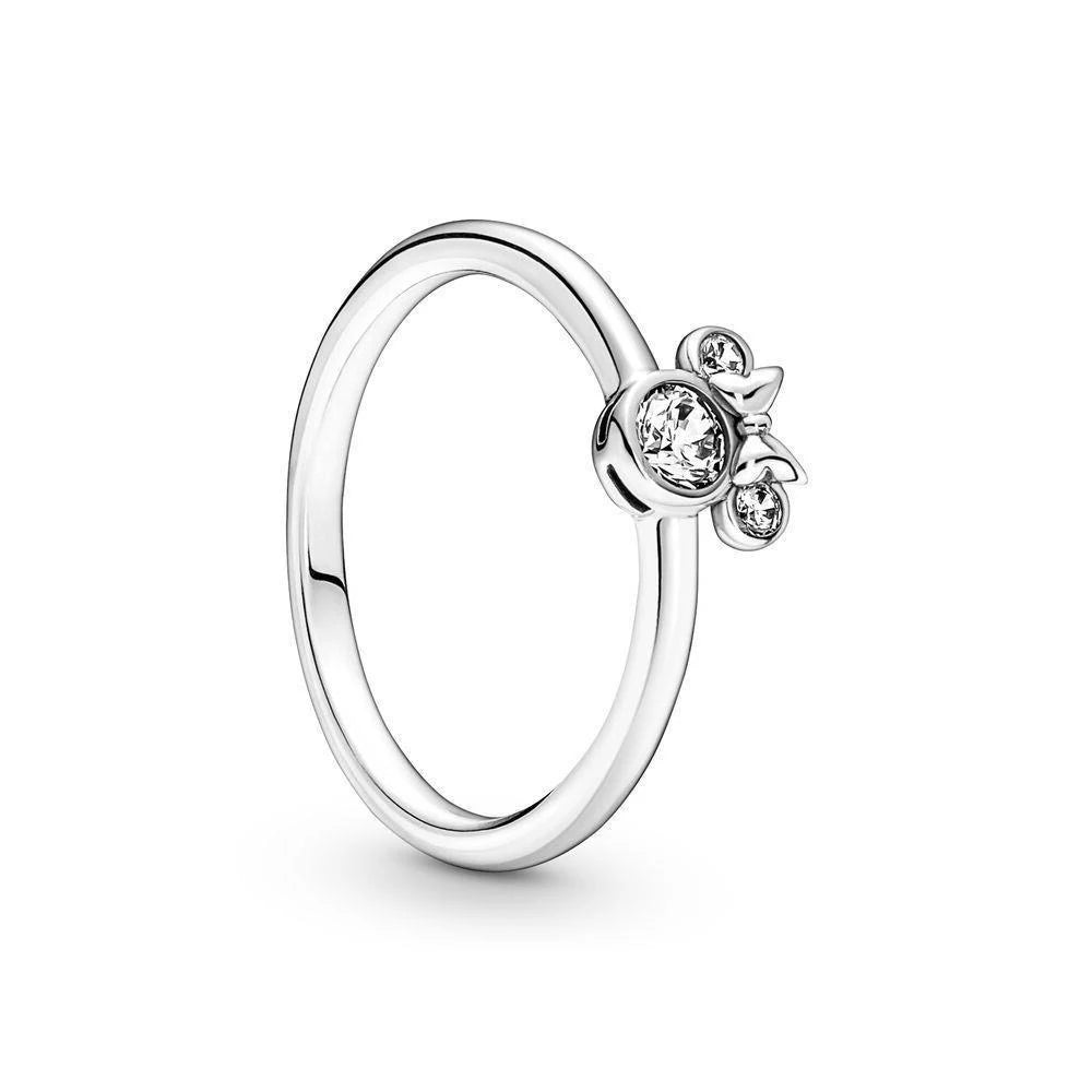 925 Silver Originales Miniso Disney Mickey Minnie butterfly Daisy Wedding Ring Set For Woman Luxury Jewelry Party Gift