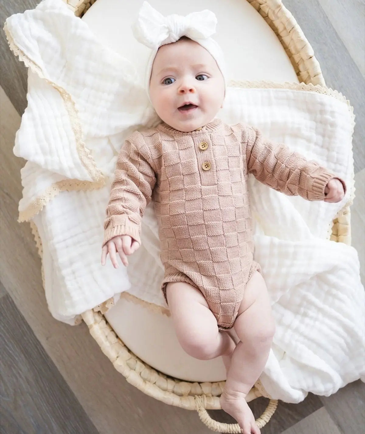 Organic Bamboo Cotton Baby Blanket - 6-Layer Muslin Swaddle
