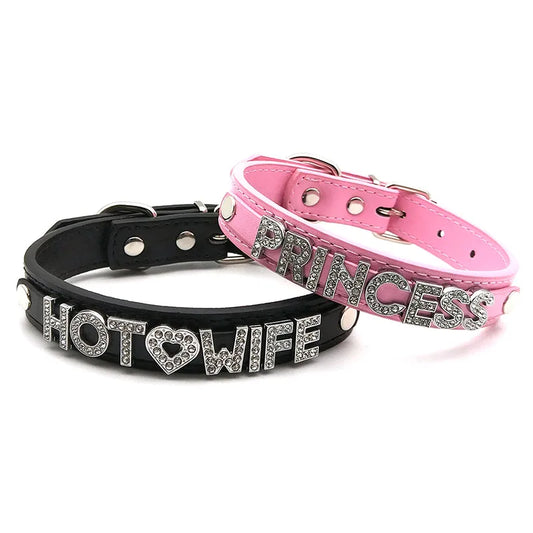 Sexy PU Leather Custom Name Choker | Personalized Collar Necklace | Women and Men