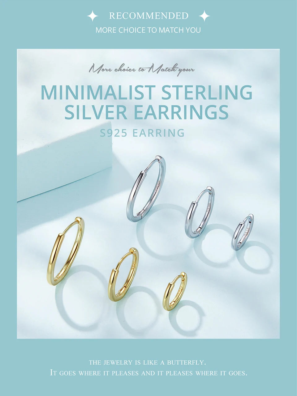 Minimalist Huggie Hoop Earrings - 18K Gold Plated Sterling Silver