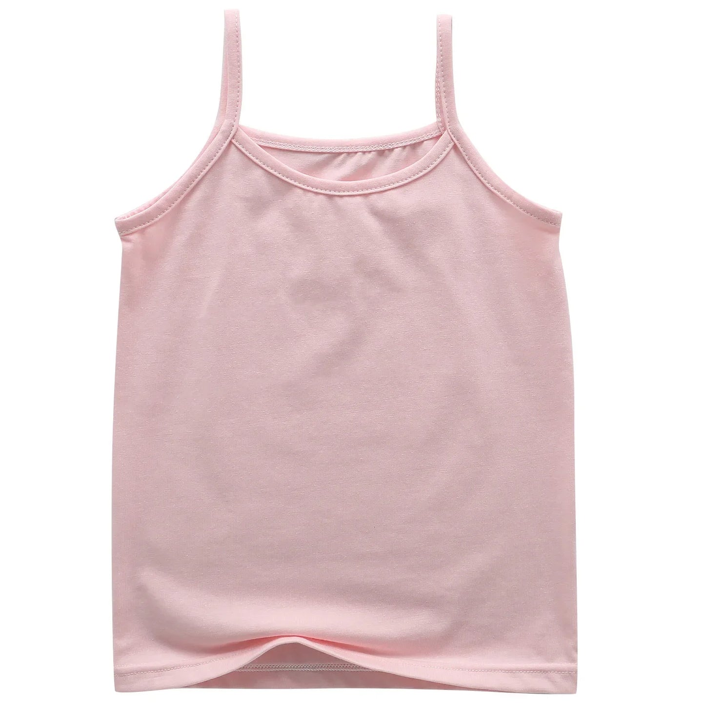 2025 Summer Cotton Girls Tanks Top Breathable Underwears Children Camisoles Kids Solid Color Undershirt Sleeveless Vest Age 3-8