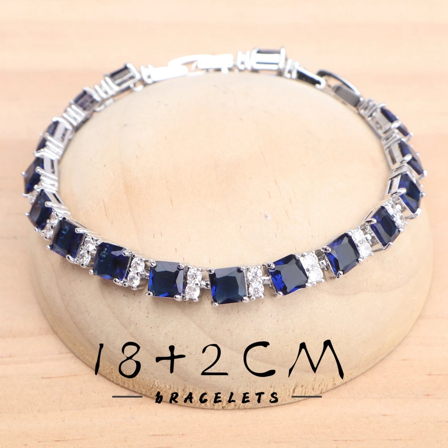 925 Silver Women Bridal Jewelry Sets Blue Cubic Zirconia Wedding Earrings Rings Bracelets Pendant Necklace Set