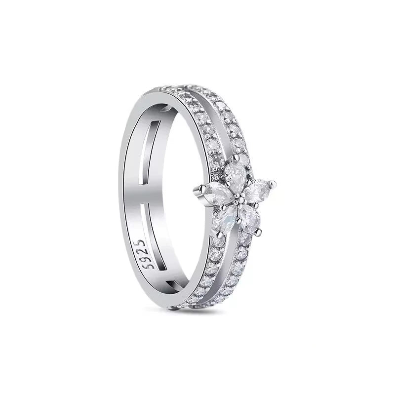 925 Silver Originales Miniso Disney Mickey Minnie butterfly Daisy Wedding Ring Set For Woman Luxury Jewelry Party Gift