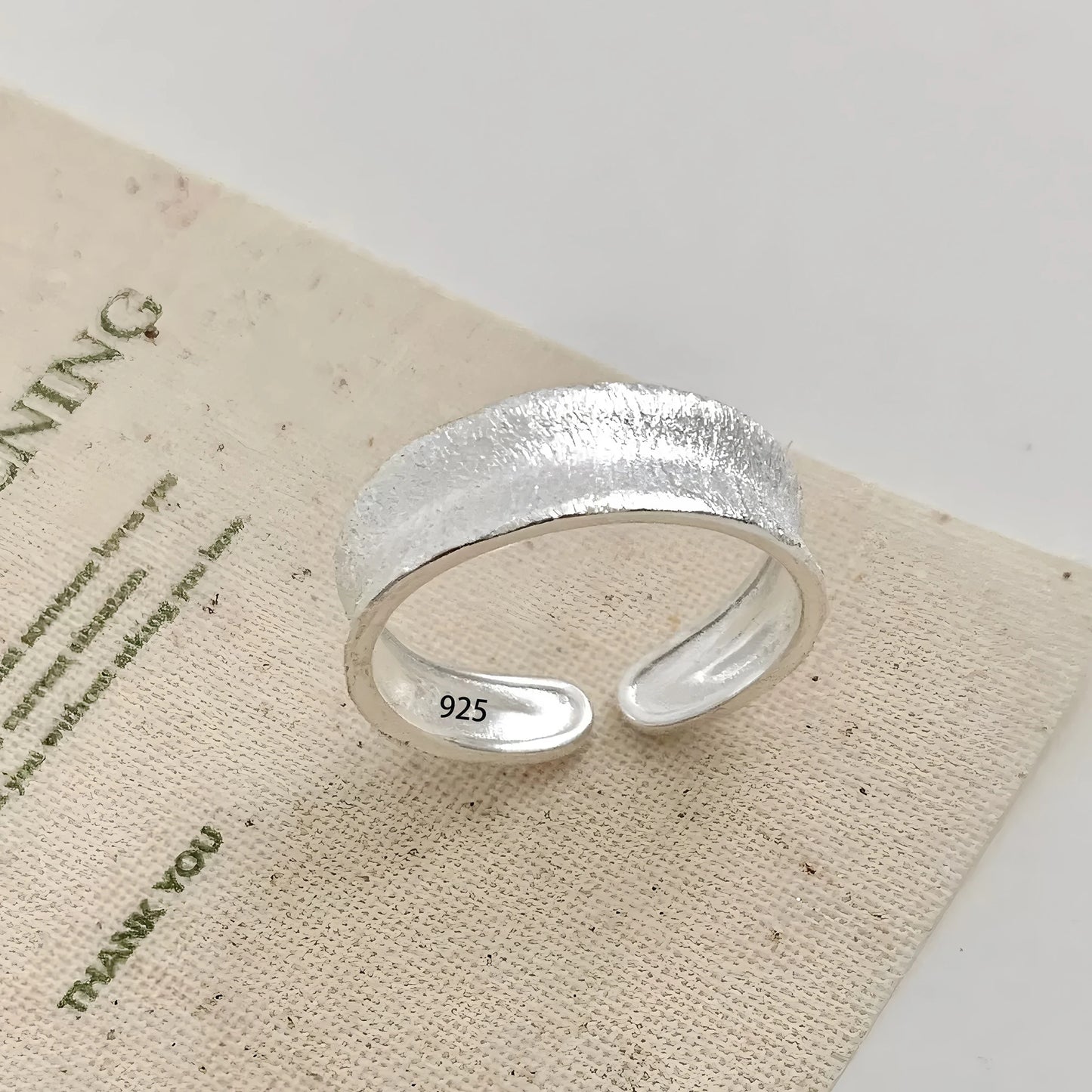 Sterling Silver Flower Lace Ring | CZ Adjustable Korean Fashion | Women | USA