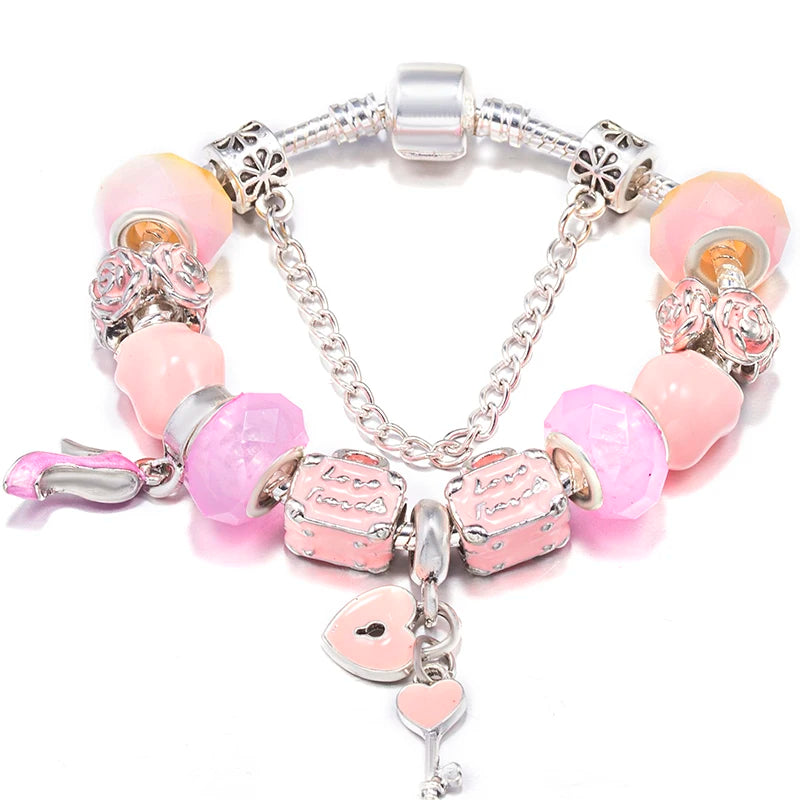 Blue Ocean Turtle Charm Bracelet | Starfish Dolphin Beads | Women Kids | USA