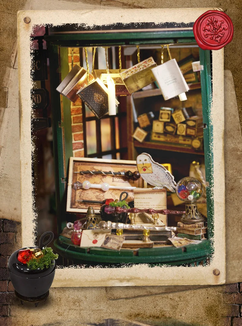 DIY Wooden Dollhouse Miniature | Magic Shop Retro Home Model | USA Australia