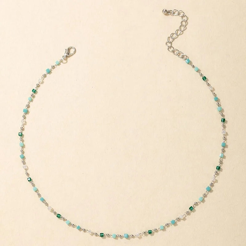 Bohemian Colorful Beaded Necklace Set | Fashion Jewelry Choker | Women