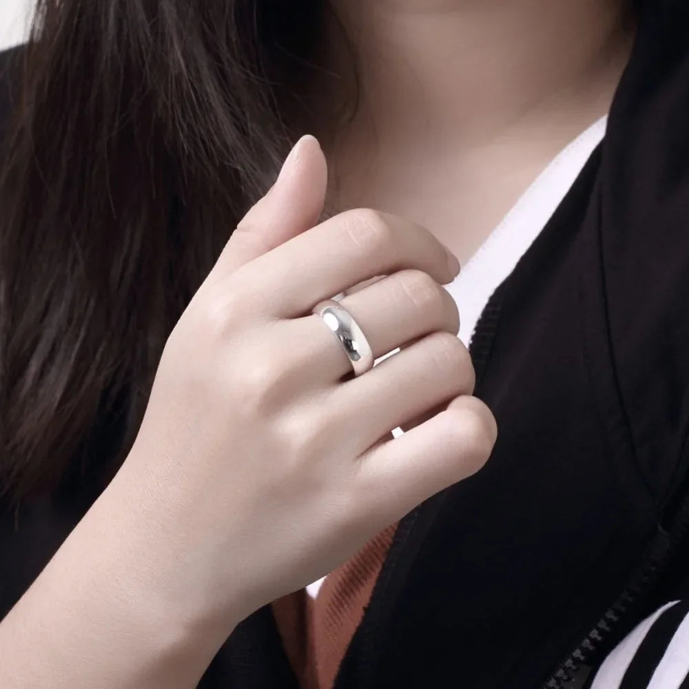 925 Sterling Silver Round Ring | Simple Smooth Band | Sizes 5-11 | USA Australia