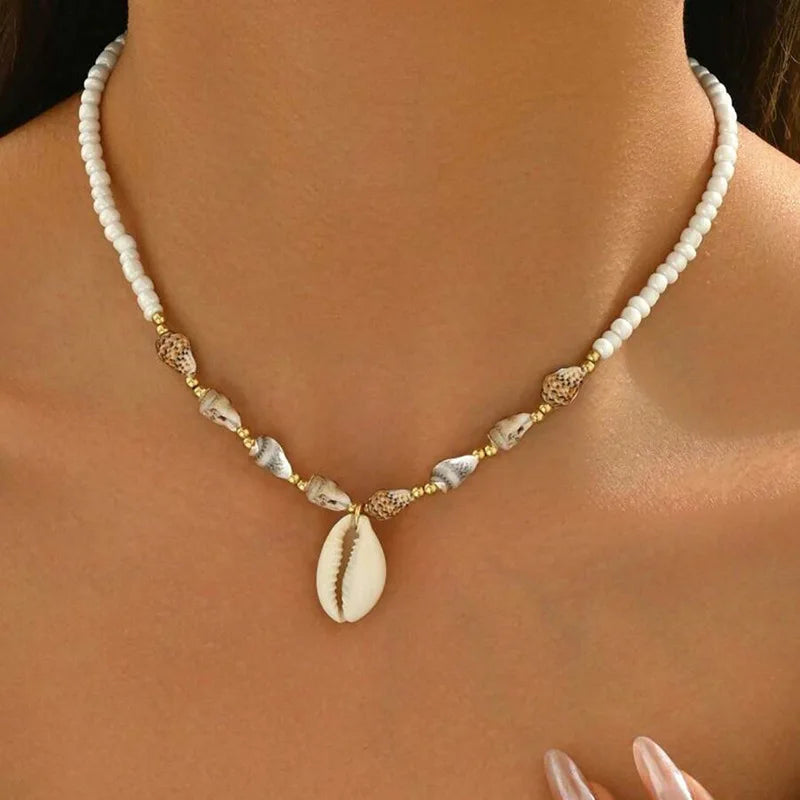 Bohemian Starfish Beach Necklace for Women | Pearl Beaded Choker | Summer | USA