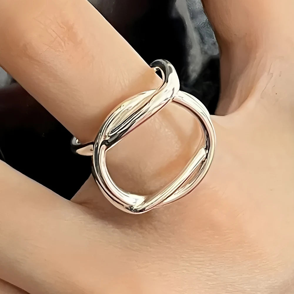 Sterling Silver Flower Lace Ring | CZ Adjustable Korean Fashion | Women | USA