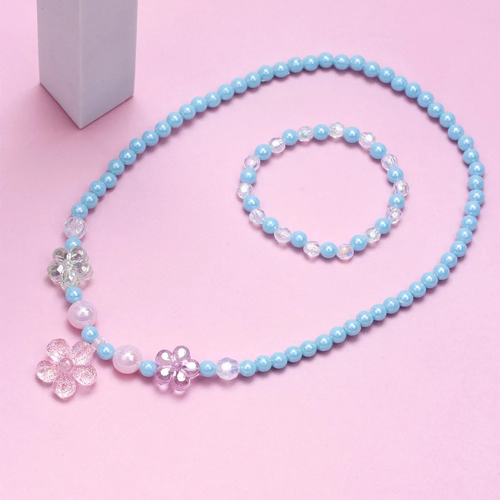 DIY Candy Bead Necklace Bracelet Set for Girls | Colorful Kids Jewelry | Ships USA & Australia